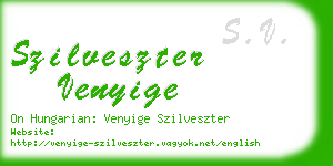 szilveszter venyige business card